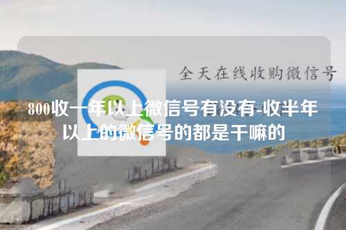 800收一年以上微信号有没有-收半年以上的微信号的都是干嘛的